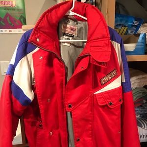 Red, white, blue thinsulate retro Spyder jacket